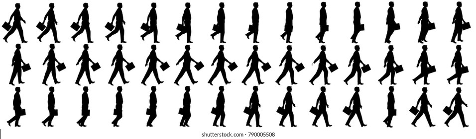 Business Man Walking Animation Sprite Sheet