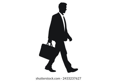 Business Man Walking, man walking with a briefcase