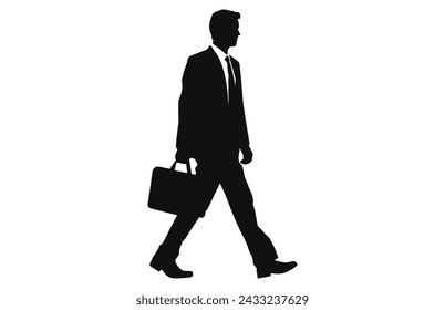 Business Man Walking, man walking with a briefcase