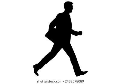 Hombre de negocios caminando, hombre caminando con un maletín
