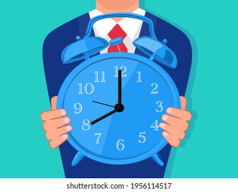 business man with a watch Vector illustration