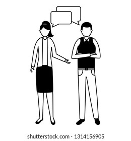 business man and woman