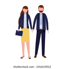 business man and woman