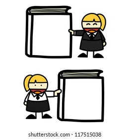 Business man and woman cartoon. vector