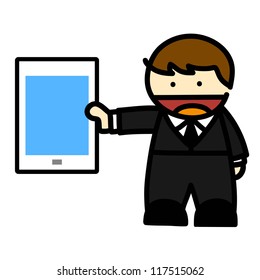 Business man and woman cartoon. vector