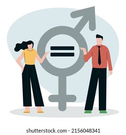 Business Man Woman Point Big Gender Stock Vector (Royalty Free ...