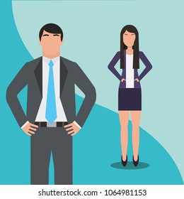 business man and woman team work people business