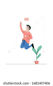 Business man or women vector, Working from home vector.
