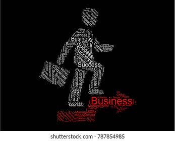 business man word cloud design