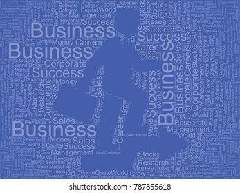 business man word cloud design