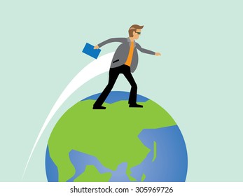 2,838 Man walking on globe Images, Stock Photos & Vectors | Shutterstock