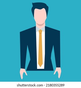 Business man working. Business man character.vector design.