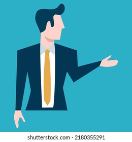 Business man working. Business man character.vector design.