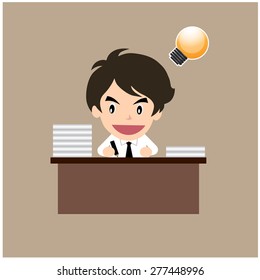 Business Man working hard try to make the money smart need a time and love