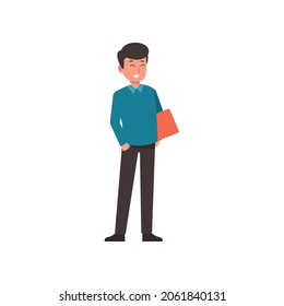 business man working in office character style vector illustration design eps.10