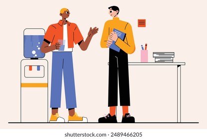 business man working in office the partner concept