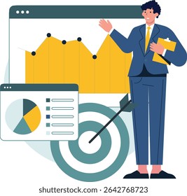 Business man working on Business Activities