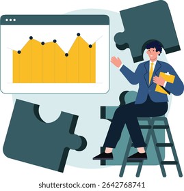 Business man working on Business Activities
