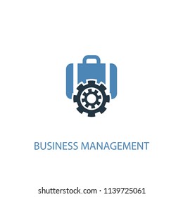 business management concept 2 colored icon. Simple blue element illustration. business management concept symbol design from management set. Can be used for web and mobile UI/UX