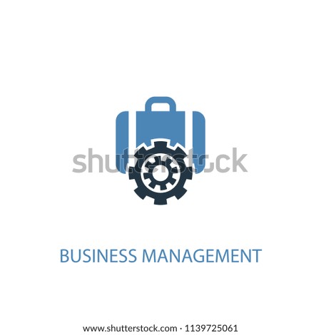 business management concept 2 colored icon. Simple blue element illustration. business management concept symbol design from management set. Can be used for web and mobile UI/UX
