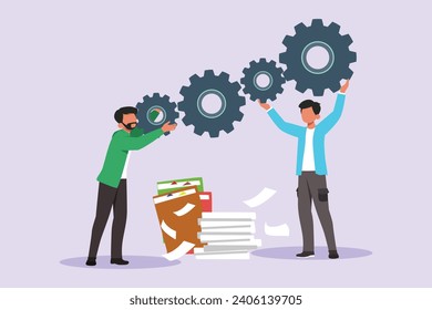 Concepto de gestión empresarial. Ilustración vectorial plana de color aislada.