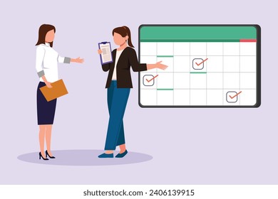Business management concept. Colored flat vector illustration isolated.