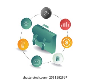 Business management concept developer illustration