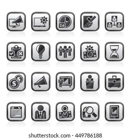 Business management concept icons - vector icon set
