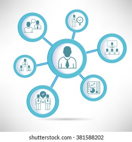 business management concept, office management infographic