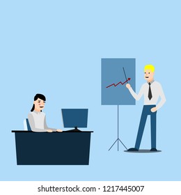 Business and management conference vector for web	
