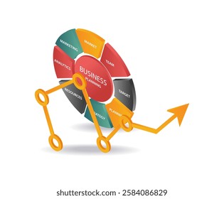Business management development concept illustration