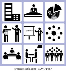 business management, business development icon set