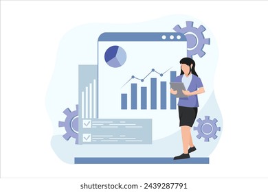 Business Management Flat Design Illustration