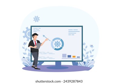 Business Management Flat Design Illustration