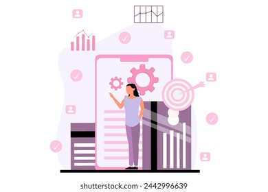 Business Management Flat Design Illustration