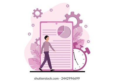 Business Management Flat Design Illustration