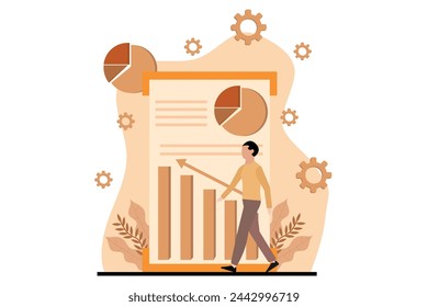 Business Management Flat Design Illustration