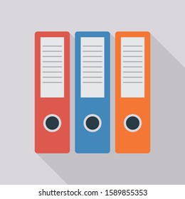 Business Management Flat icons for  archive &  binder