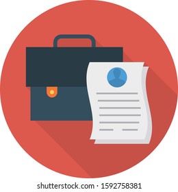 Business Management Flat icons for bag & briefcase 