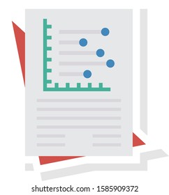 Business Management Flat icons for chart  & report 