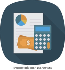 Business Management Flat icons for chart  & report 