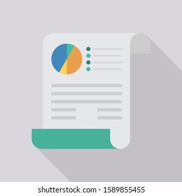 Business Management Flat icons for chart  & report 