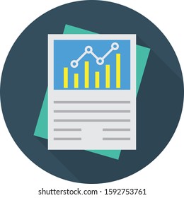 Business Management Flat icons for chart  & report 