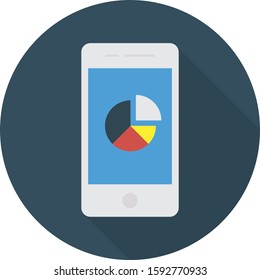 Business Management Flat icons for chart  & report 