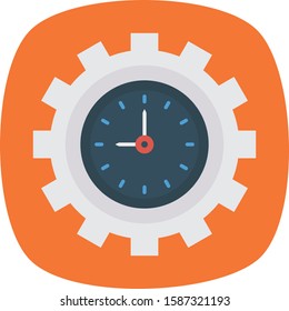Business Management Flat icons for clock & watch