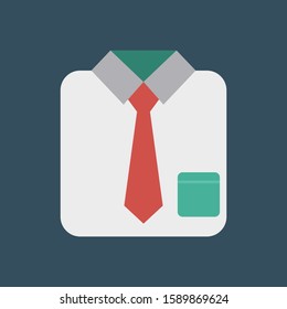 Business Management Flat icons for cloth & tie