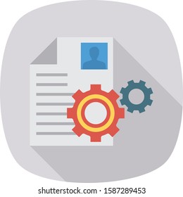 Business Management Flat icons for configure & document 