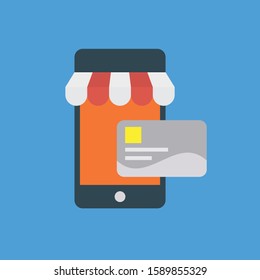 Business Management Flat icons for credit  & card 