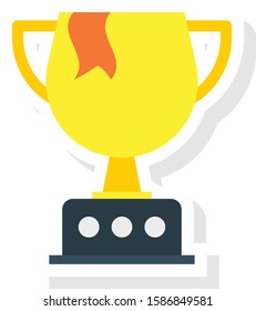 Business Management Flat icons for cup  & award 
