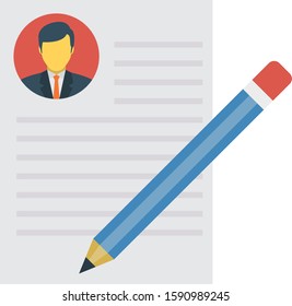 Business Management Flat icons for CV  & document